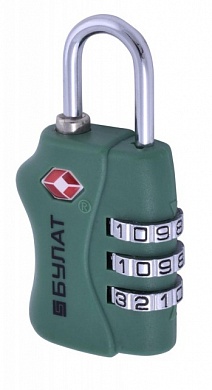 Замок навесной БУЛАТ кодовый ВС 333TSA (зеленый)